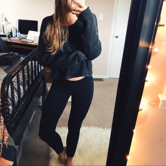 Urban Outfitters Sweaters - Urban Outfitters Gray Cropped Ribbed Sweater